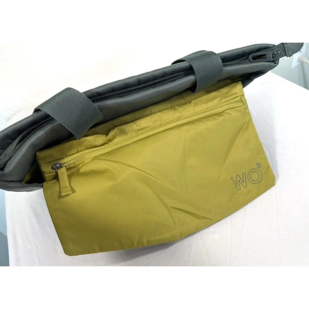 Tucano Work Out 3 Gray 15.6 Laptop Tote Bag Padded Case Yellow Interior WO3
